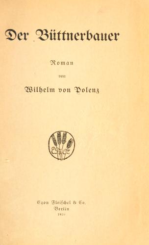 Cover for Büttnerbauer