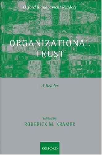 Cover for Organizational Trust