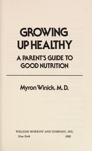 Cover for Growing up healthy