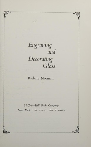 Cover for Engraving and decorating glass
