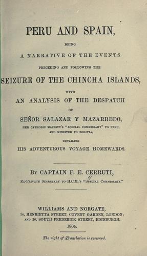Cover for Peru and Spain