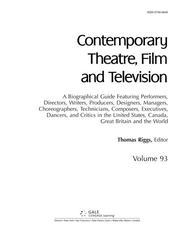 Cover for Contemporary theatre, film and television