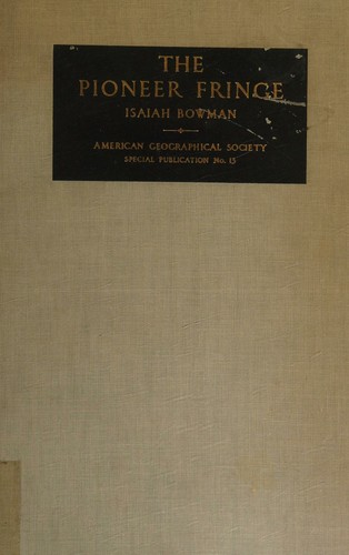 Cover for The Pioneer Fringe American Geological Society Special Publication No. 13
