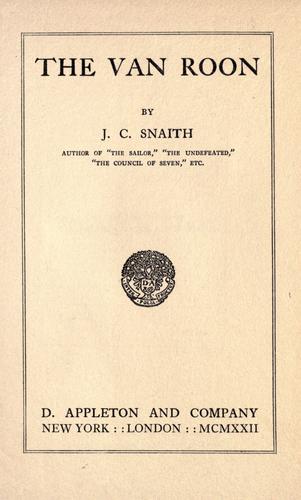 Cover for The Van Roon