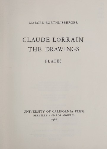 Cover for Claude Lorrain: the drawings.