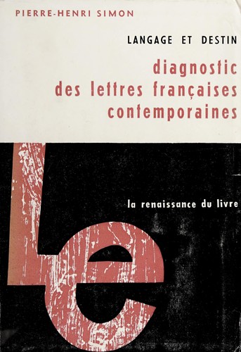 Cover for Diagnostic des lettres françaises contemporaines.