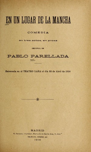 Cover for En un lugar de La Mancha