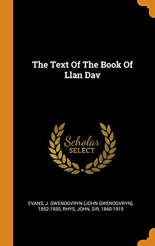 Cover for The Text of the Book of Llan Dav