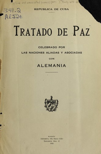 Cover for Tratado de paz