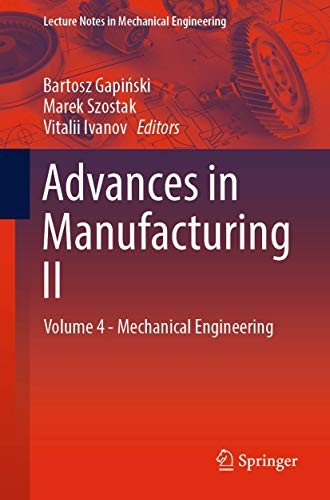 Cover for Advances in Manufacturing II