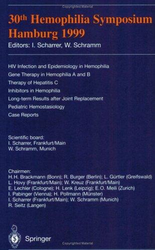 Cover for 30th Hemophilia Symposium Hamburg 1999