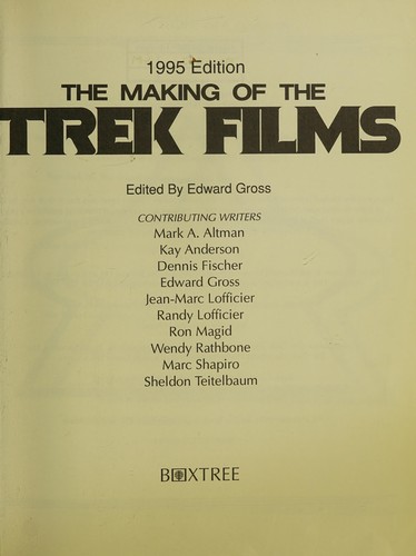 Cover for Making of the Trek Films