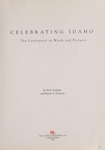 Cover for Celebrating Idaho