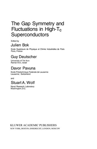 Cover for The gap symmetry and fluctuations in high-Tc superconductors
