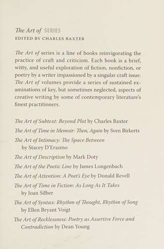 Cover for The art of syntax