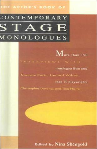 Cover for Actor's Book of Contemporary Stage Monologues
