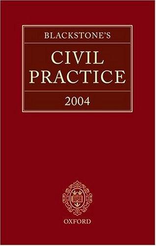 Cover for Blackstone's Civil Practice 2004 (Blackstone's Civil Practice)