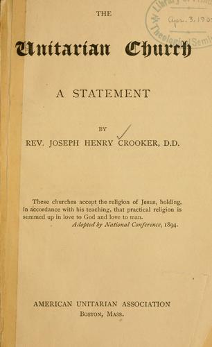 Cover for The Unitarian church