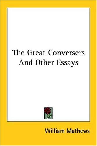Cover for The Great Conversers and Other Essays