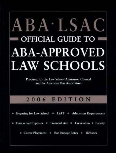 Cover for ABA-LSAC Official Guide to ABA-Approved Law Schools 2006 (Aba Lsac Official Guide to Aba Approved Law Schools)