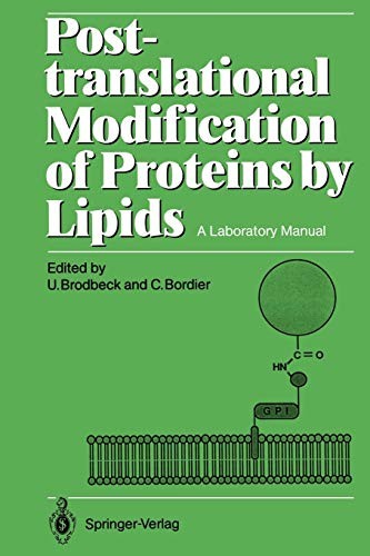 Cover for Post-translational Modification of Proteins by Lipids