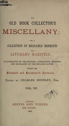 Cover for The old book collector's miscellany