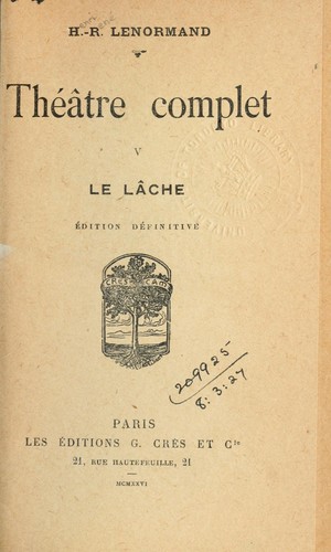Cover for Théâtre complet