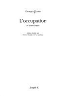 Cover for L' occupation et autres textes