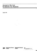 Cover for Account of the cost of selective tax measures.