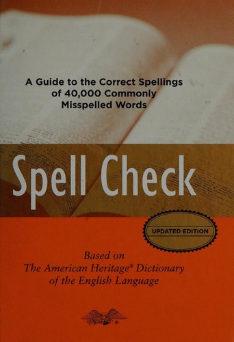 Cover for Spell check.
