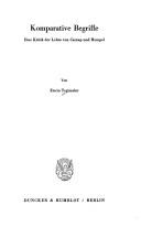 Cover for Komparative Begriffe