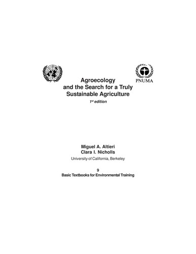 Cover for Agroecology and the search for a truly sustainable agriculture