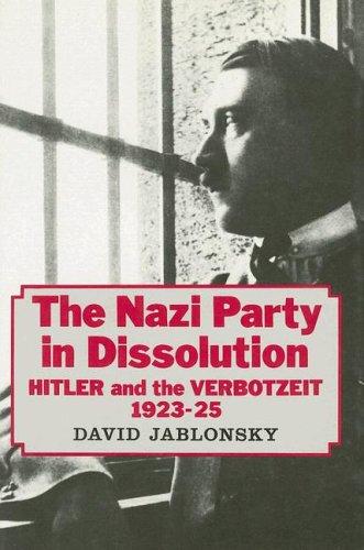 Cover for The Nazi Party in dissolution