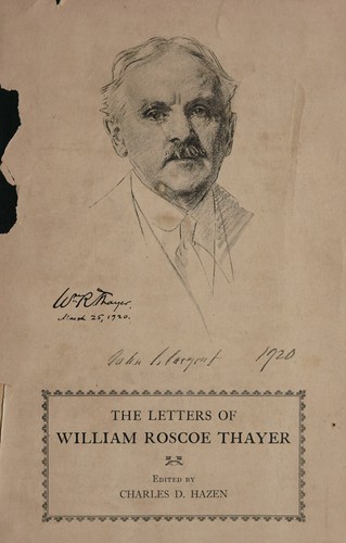 Cover for The letters of William Roscoe Thayer