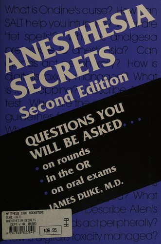 Cover for Anesthesia secrets