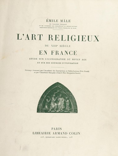 Cover for L'art religieux du XIIIe siècle en France
