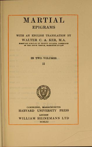 Cover for Epigrams