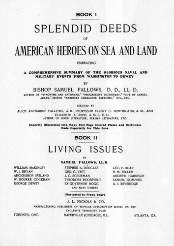 Cover for Splendid deeds of American heroes on sea and land