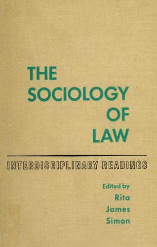 Cover for The sociology of law