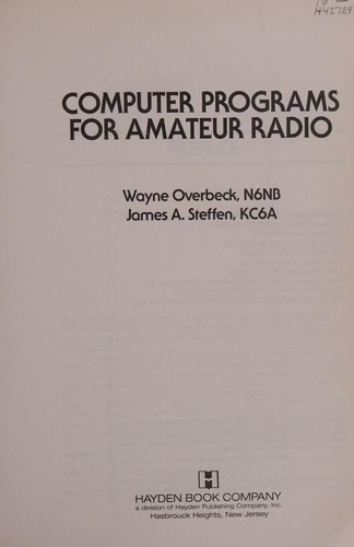 Cover for Computer programs for amateur radio
