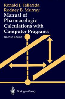 Cover for Manual of pharmacologic calculationswith computer programs