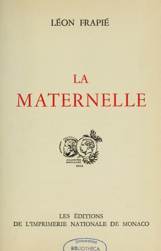 Cover for La maternelle