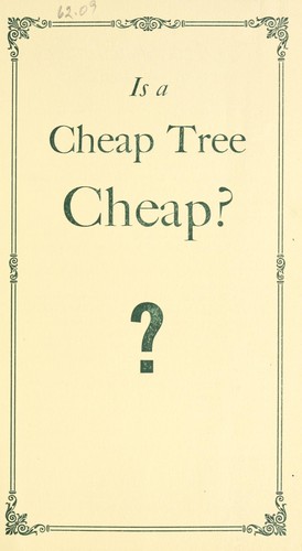 Cover for Is a cheap tree cheap?