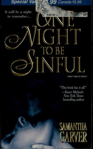 Cover for One night to be sinful