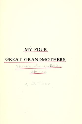 Cover for My four great grandmothers