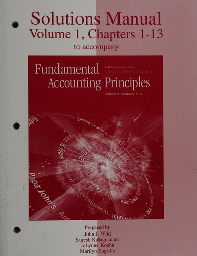 Cover for Fundamental Accounting Principles
