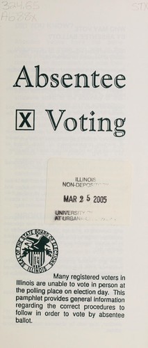 Cover for Absentee voting
