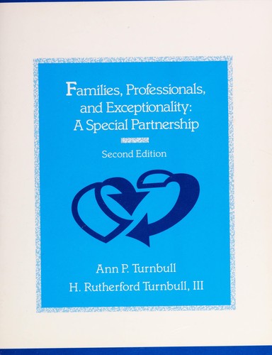 Cover for Families, professionals, and exceptionality