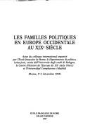 Cover for Les familles politiques en Europe occidentale au XIXe siècle