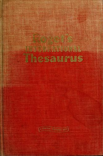 Cover for Roget's international thesaurus.